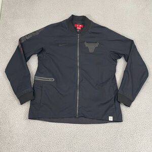 Nike Chicago Bulls Modern Varsity Jacket Men XL Black Championship Bomber